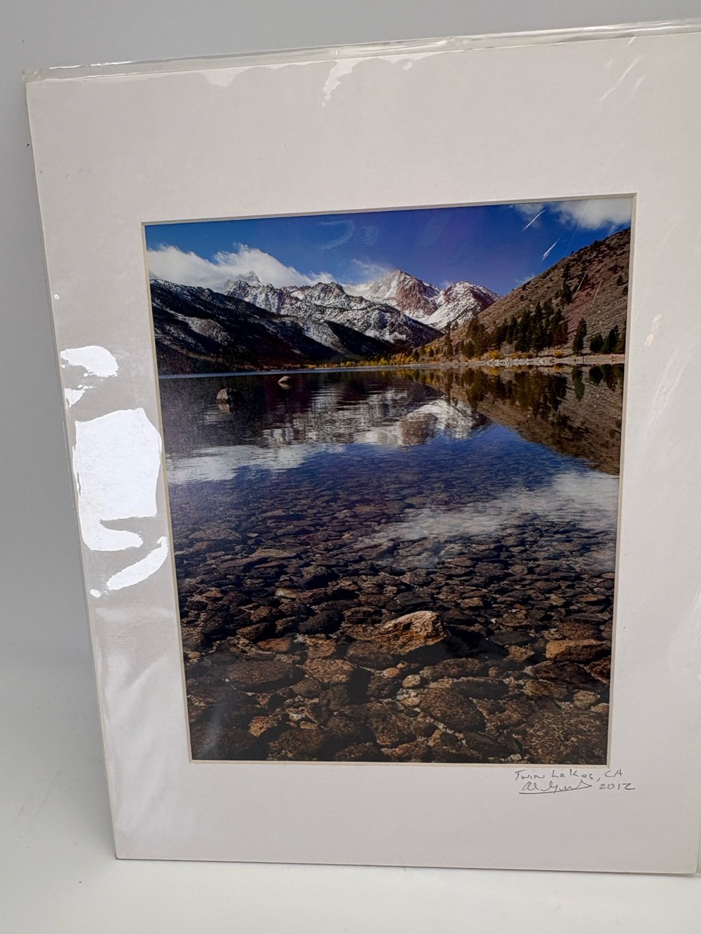Scenic Mountain Lake Photography Print - Matted, Signed and Dated